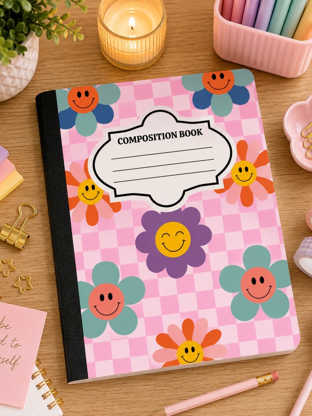 Custom Flower Composition Book